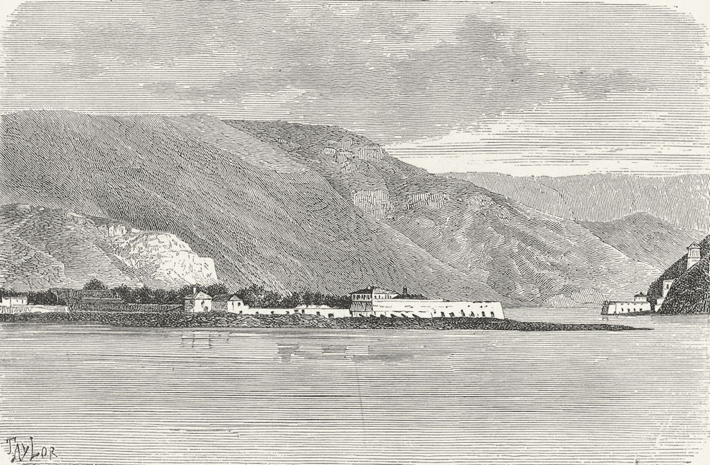 HUNGARY. Fort Elizabeth(3 miles Iron Gate) c1885 old antique print picture